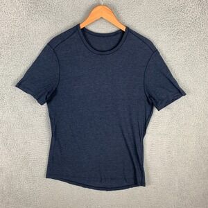 Lululemon 5 Year Basic Tee Shirt Men's Medium M Navy Heather Short Sleeve Casual